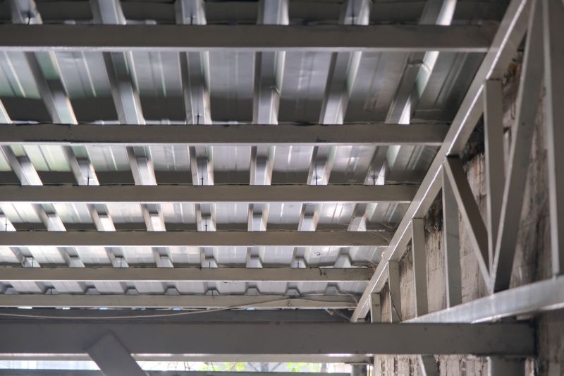 Industrial Steel Beams in Commercial Space
