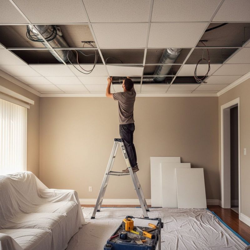 Ceiling Beam Installation